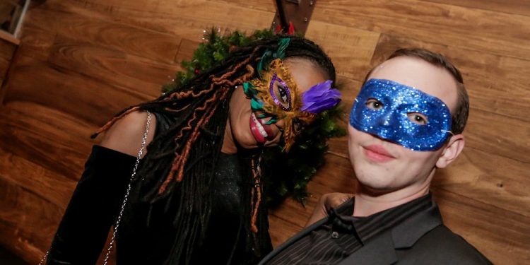 Man and Woman at National Masquerade Ball at MXDC by 360 Nightlife - Longest Running NYE DC Event